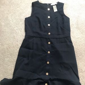 Loft sleeveless dress with ruffle on the buttom